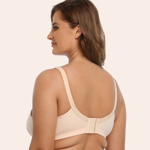 Plus Lace Trim Comfortable Wireless Bra